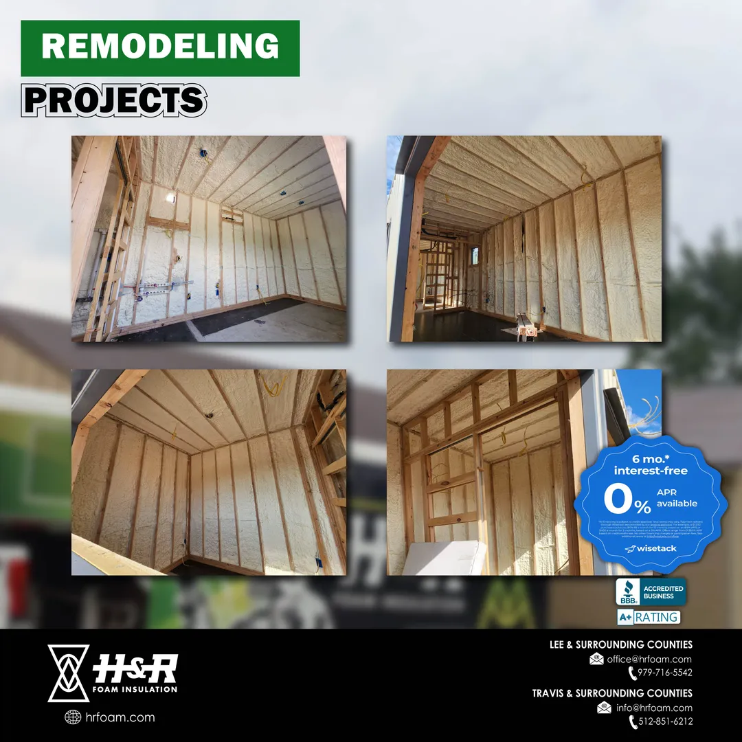 Social media post for H&R Foam Insulation — Remodeling Projects